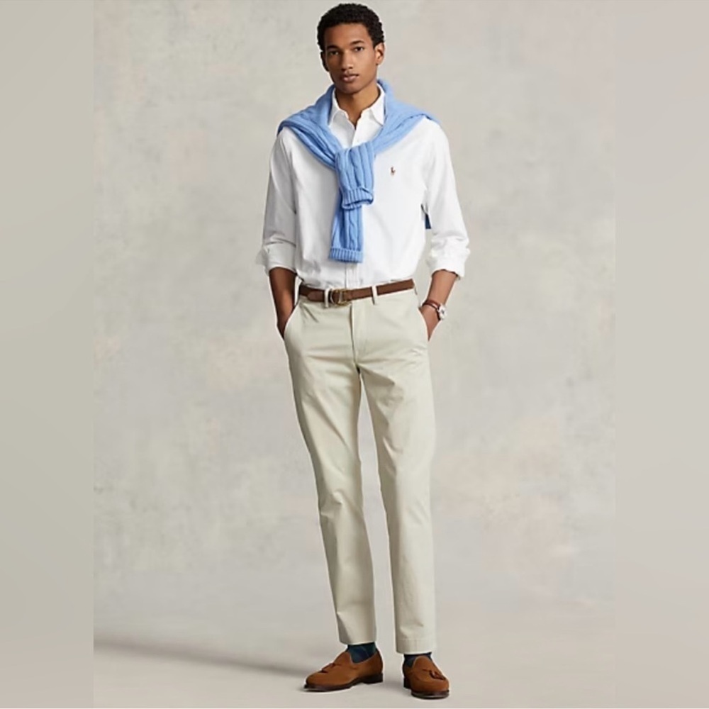 Polo Ralph Lauren Tan Stretch Straight Washed Chinos 34W